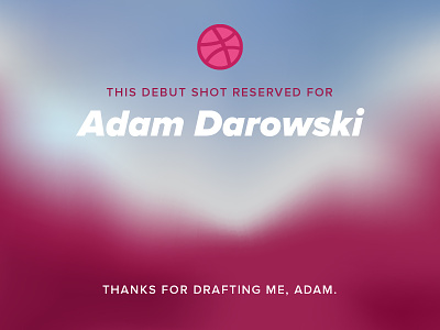 Thanks, Adam debut gradient mesh thank you card