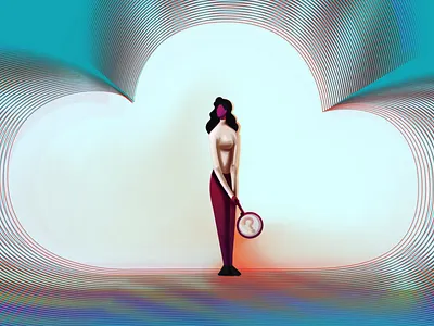 Trusting the Cloud design illustration