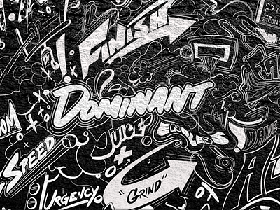 Banner art black and white branding graffiti graphic design identity illustration typography