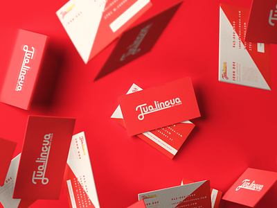 Tualingua business card design agency branding branding clean design identity illustration logo minimal type typography