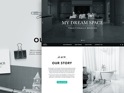 My Dream Space WIP homepage parallax responsive unfinished website wip