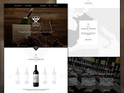 Wine Merchants parallax responsive unfinished website wine wip