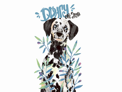 Dalmatian dog art design dog illustration funny illustration illustration