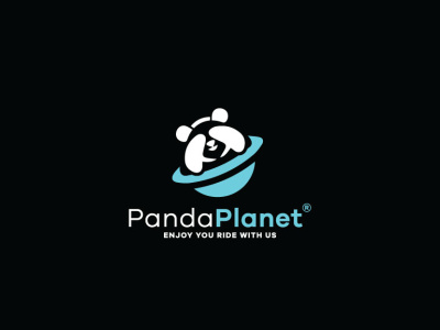 Panda Planet Logo Design abstatct logo animal logo design flatlogo fun logo illustration letter logo logo logo design minimal minimalist logo panga logo planet logo ui