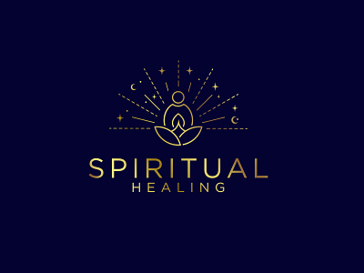 Spiritual Healing Logo abstatct logo design flatlogo healing illustration letter logo logo logo design minimal minimalist logo natural pray logo spiritual ui yoga