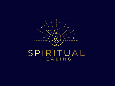 Spiritual Healing Logo abstatct logo design flatlogo healing illustration letter logo logo logo design minimal minimalist logo natural pray logo spiritual ui yoga