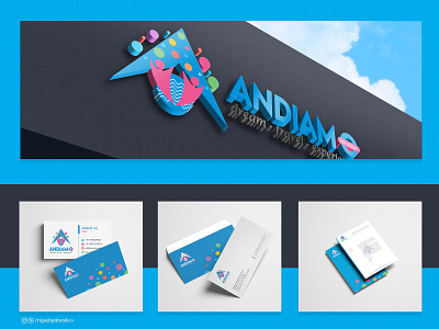 Andiamo | Logo Design & Stationary brandidentity branding business card clean design graphicdesgn identity letterhead lettering logo logodesign vector