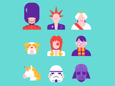 youkay icons branding character design flat icon illustration minimal vector web website