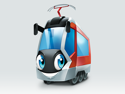 tram cartoon character character design design illustration tram transport