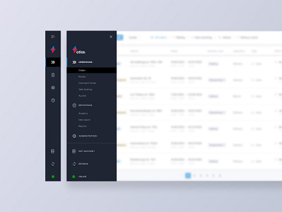 Atlas – Side menu delivery app design interface design product design ui ux web