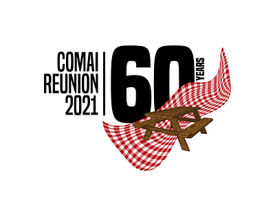 Comai Reunion/60-Year Anniversary branding design family identity illustration logo picnic typography vector