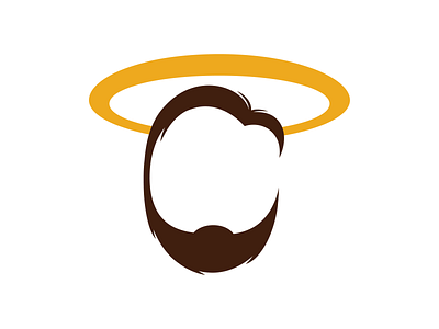 Personal Logo: The Bearded Angel angel beard bearded branding design hair halo icon identity illustration logo design personal personal branding vector