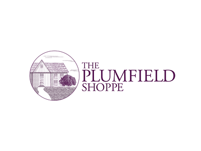 The Plumfield Shoppe Logo branding icon illustration illustrator logo shop store typography vector