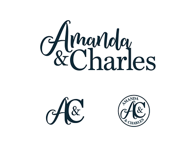 Amanda and Charles Wedding Brand brand design icon identity logo monogram oklahoma tulsa type typography vector