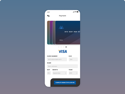Daily UI: Day 2 Credit Card Payment Screen app challenge clean daily ui dailyui dailyui 002 dailyui2 design ux uxui vector