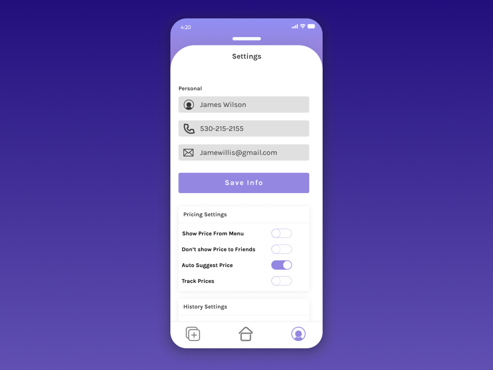 Settings Page by Amir Beck on Dribbble