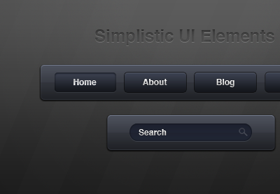 Simplistic UI Elements blue grey navigation noise pressed search ui
