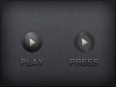 Press Play! button mock up pages play texture ui