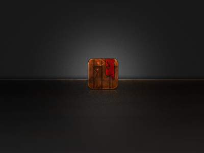 Wooden Grunge Icon Improved 4 iphone mock up ribbon texture ui