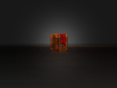 Wooden Grunge Icon Improved