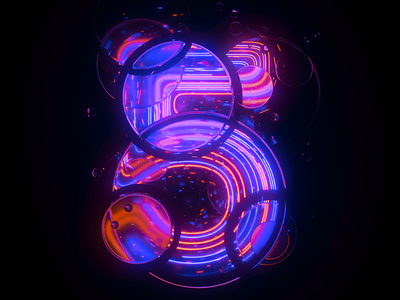 5 Number Loop 3d 5 animation c4d cinema 4d five houdini loop motion motion design motion graphics neon numbers type typography