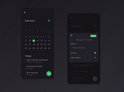 Calendar Event app calendar calendar 2019 colorful dailyui design event gradient ios ui ux vector website