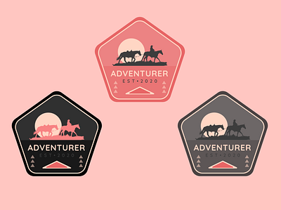 Adventurer Badge badges branding camp colorful dailyui design icon illustration logo ui ux vector