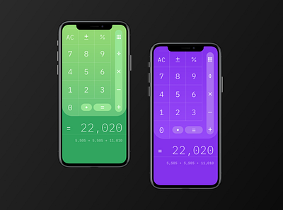 Calculator app calculator colorful dailyui design designer gradient icon ios phone ui ux vector