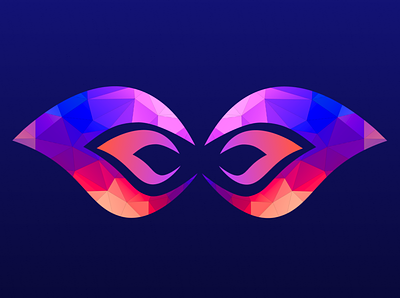 Butterfly Mask Logo app butterfly color dailyui design gradient icon ios logo logodesign logotype mask ui ux vector website
