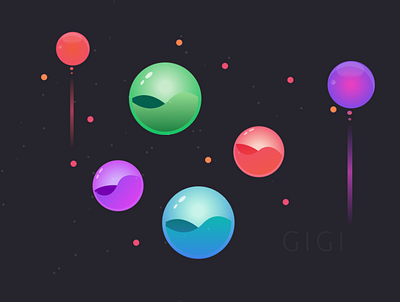 Space Bubbles 3d 3d art bubbles colorful design figma gradient icon illustration space ui ux vector