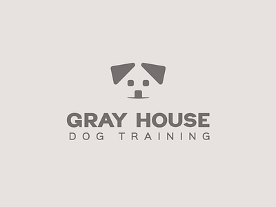 Gray House Dog Training animated logo brand design brand identity branding dog dog logo gradients hand drawn type illustration stationery