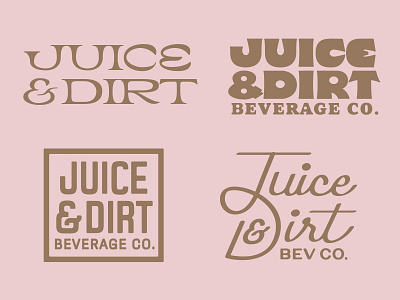 Juice & Dirt — Unused Logos beverage logo brand identity hand drawn type hand lettering lettering logo design retro vintage vintage design vintage type wine
