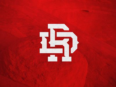 Red Devils Lettermark Concept brand high school identity logo sports