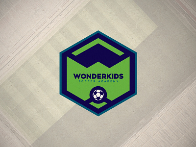 Wonderkids Soccer Academy design kids logo shield soccer sports