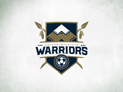 Copper Mountain Warriors SC Shield crest logo design soccer sports