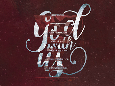 God With Us/Christmas Card card christmas design layout lettering print