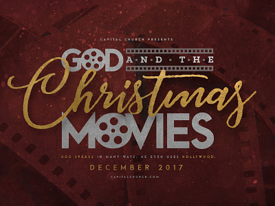 2017 God and the Christmas Movies card christmas design layout logo print digital series ticket typography wordmark