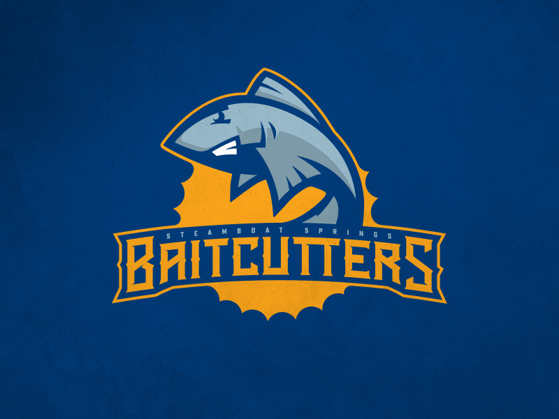CFFL Steamboat Springs Bait Cutters illustration fish steelhead mascot typography fantasy football football design logo sports design sports