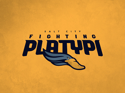 CFFL Salt City Fighting Platypi design fantasy football football illustration logo mascot platypus sports sports design typography