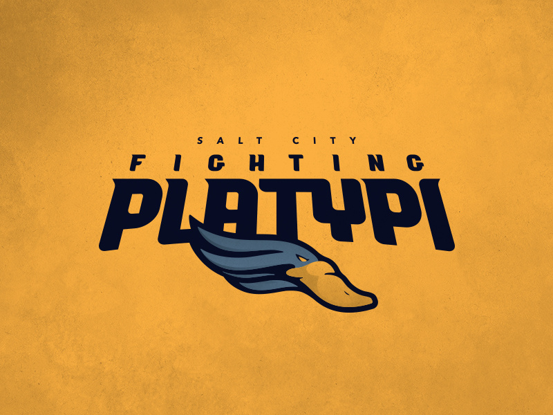 CFFL Salt City Fighting Platypi illustration platypus mascot typography fantasy football football design logo sports design sports