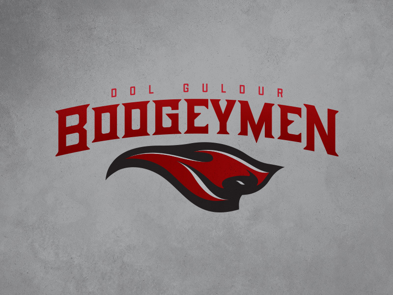 CFFL Dol Guldur Boogeymen illustration boogeyman mascot typography fantasy football football design logo sports design sports