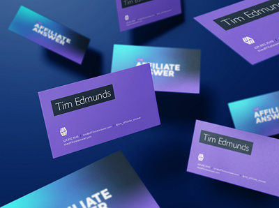 The Affiliate Answer - Business Cards branding business card colorful corporate design gradient gradients logo print vector
