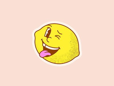 Happy Hour pt. 3 character colorful icon illustration lemon vector