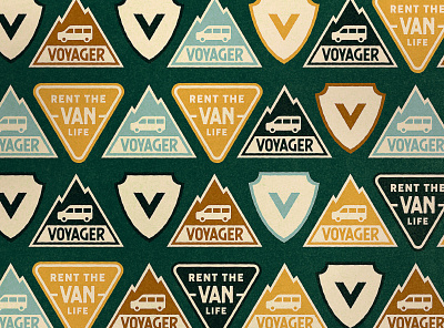 Voyager - Patches branding camping patch patches pattern vector