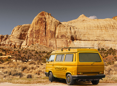 Voyager - Van branding camper camper van campervan desert logo photo