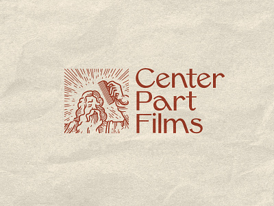 Center Part Films Logo branding illustration logo moses type vector