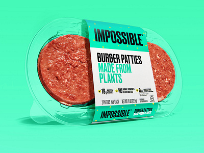 Impossible - Patty Retail Packaging 1 burger packaging packaging design