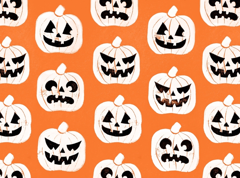 Pumpkin Stamps halloween jack o lantern linocut print print design printmaking pumpkins stamp