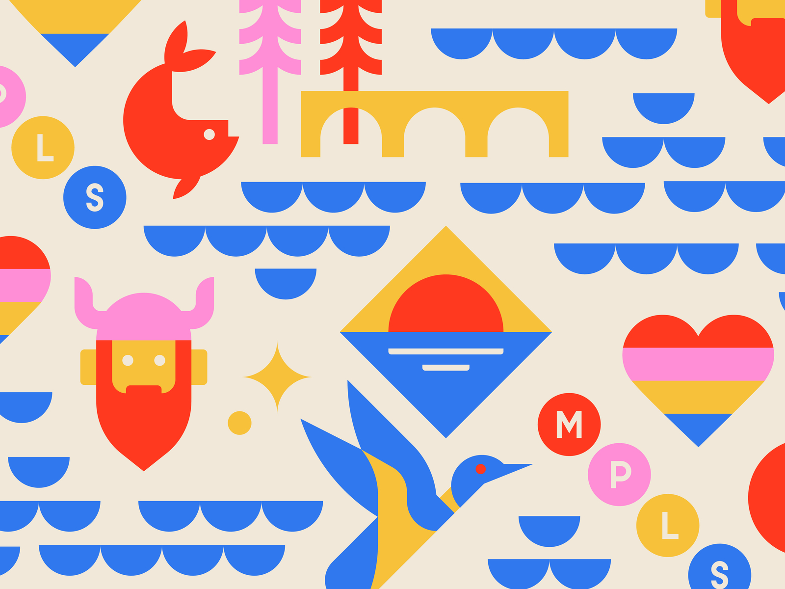 Minneapolis Pride colorful flat illustration illustration minneapolis pattern pride pride 2019 vector