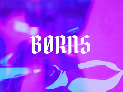 BORNS animation colorful motion moving type psychedelic typogaphy vector video